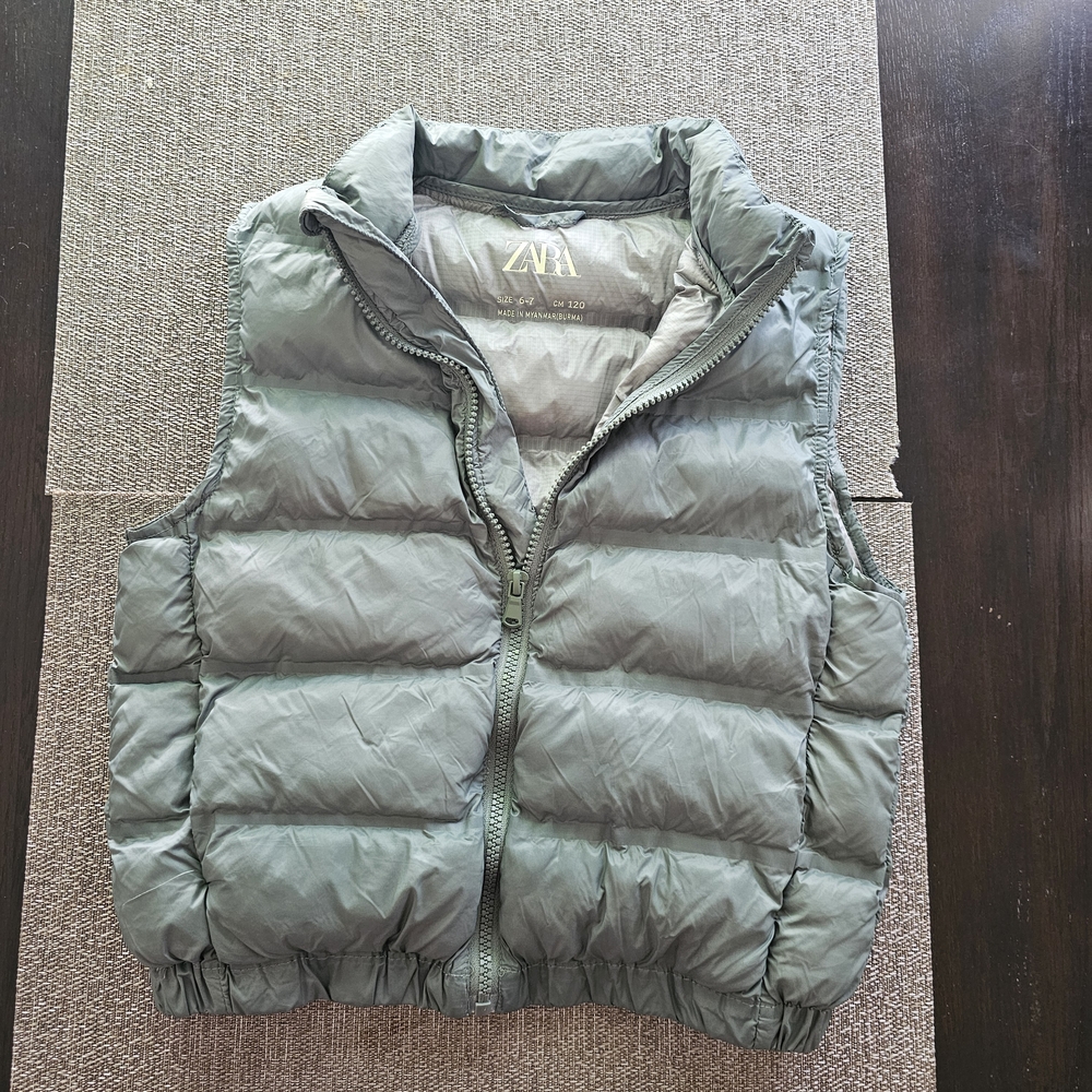 Zara Olive Quilted Vest